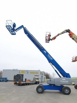 Aerial work platforms on construction sites.